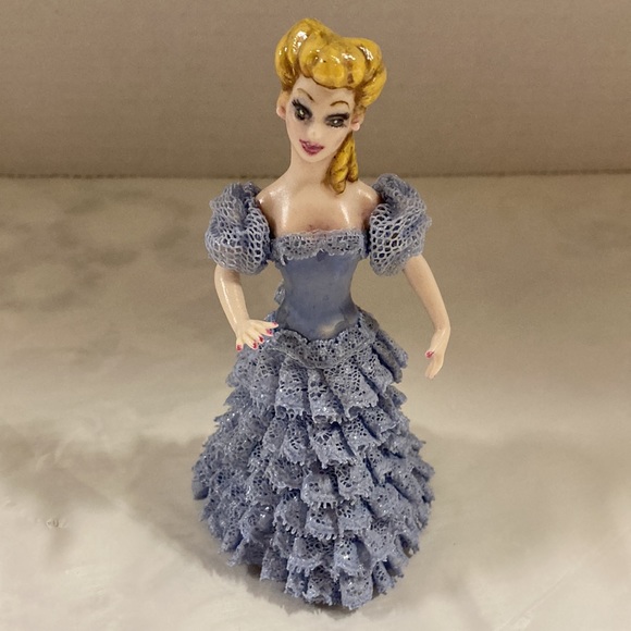 Jamar-Mallory Victorian Porcelain Lady Figurine Vintage 1954 Dipped Lace Dress - Picture 2 of 7